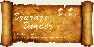Đurđe Dancer vizit kartica